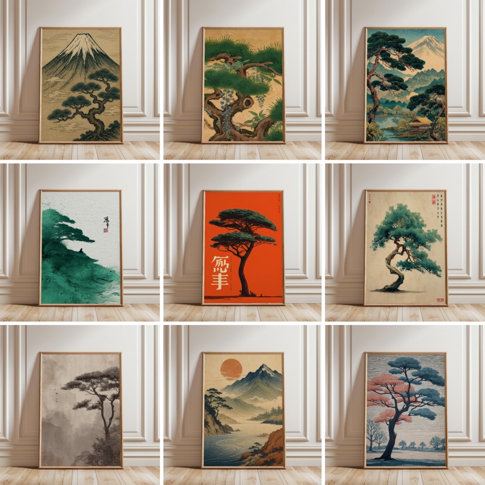 Japanese Zen Lifestyle - Póster de paisaje japonés del Monte