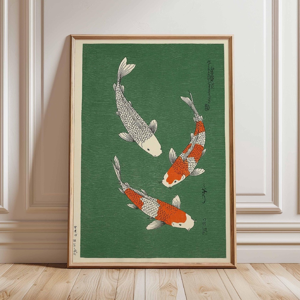 Póster de Peces Koi Japoneses, - Japanese Zen Lifestyle reseña y precio