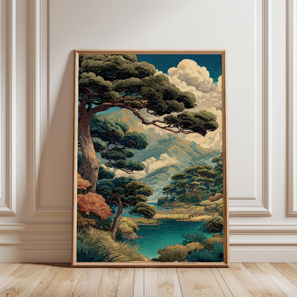 Póster de paisaje japonés del  - Japanese Zen Lifestyle reseña y precio