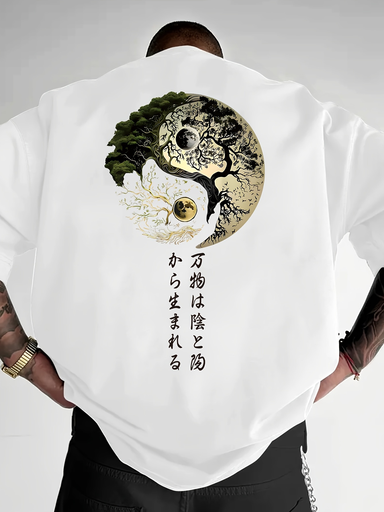 Camiseta con gráfico de caligr - Japanese Daily Lifestyle reseña y precio