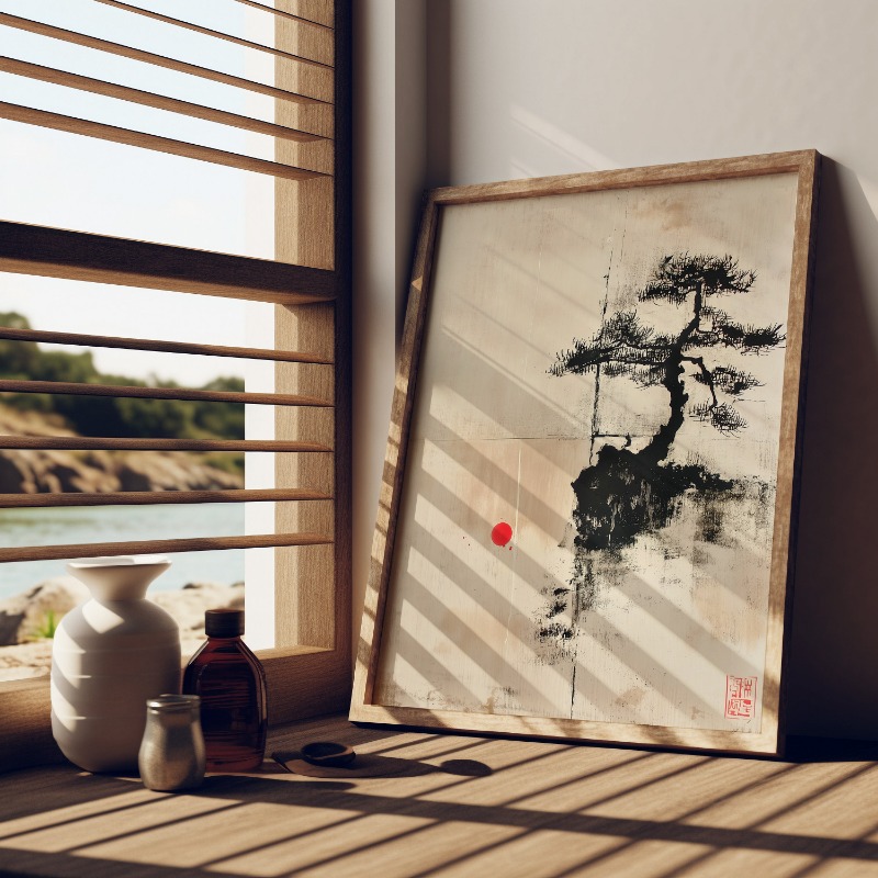 Póster artístico de paisaje Ze - Japanese Zen Lifestyle reseña y precio